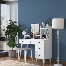 Hanah Home Mesa de Maquillaje BJ101 - 2294 Blanca